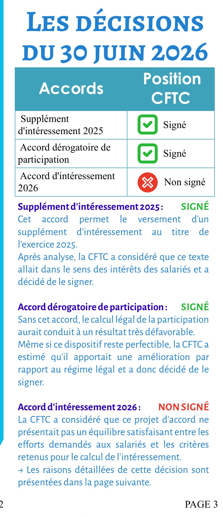 Page 3 - Les décisions du 30 juin 2026